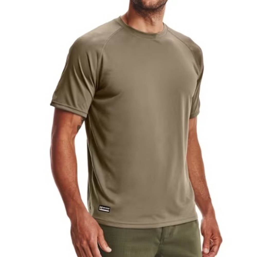 Under Armour Tactical HeatGear Compression Shirt Federal Tan 1216007 Mens M